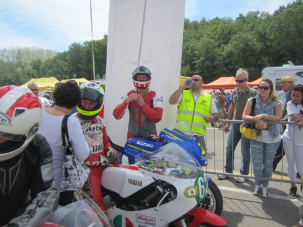 2015 ASI Moto Show Classic Bike event Ex Kenny Roberts jnr RGV500 Suzuki V4