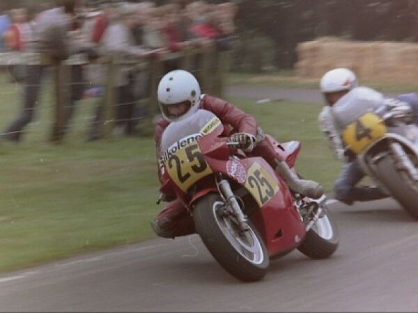 David Suzuki RG500 being chased By Mark Salle Suzuki