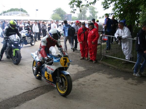 2016 Goodwood Festival Of Speed Tribute to Barry Sheene 40 Years since he won his World Championship, Steve Griffith and James Martin (Chef)