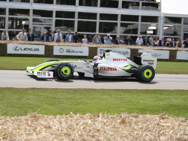Martin Brundle In The Brawn mercedes BGP 001 F1 championship winning Car
