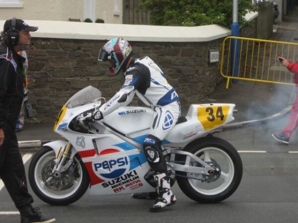 2017 Classic Manx TT with Team Classic Suzuki Suzuki RGV500 Josh Brookes