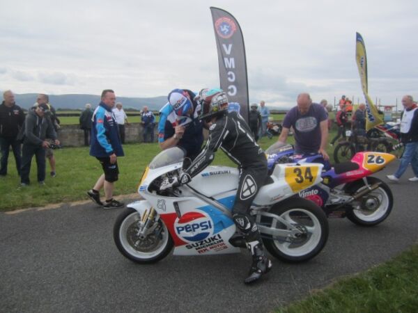2017 Jurby Festival with Team Classic Suzuki Josh Brookes RGV500