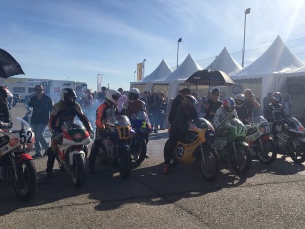 Oct 2017 Jarama Spain Suzuki RGB500 and RGV500 50th Anniversary Meeting Steve Griffith
