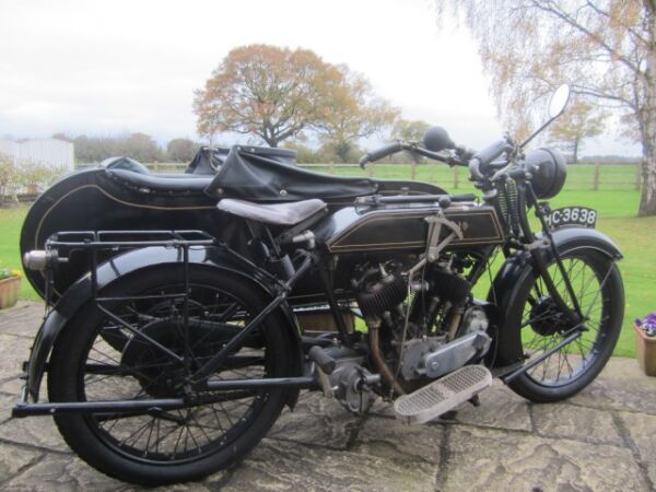 1924 AJS V Twin 799cc combination