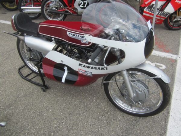 2018 ASI Motor Show Varano de Melagari Parma Italy 1969 Kawasaki 125 twin