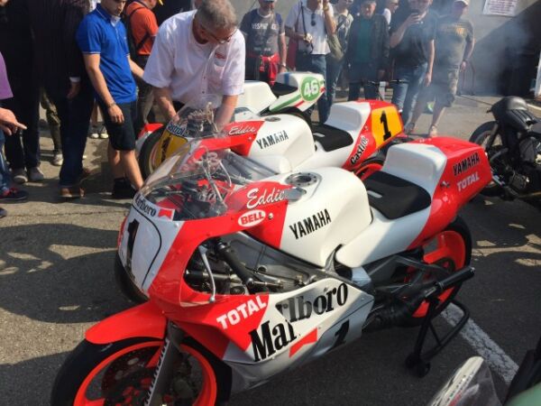 2018 ASI Motor Show Varano de Melagari Parma Italy malboro Yamaha Giacomo Agostini