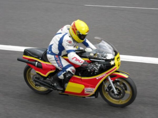 Phillipe Coulon onboard the 1980 Suzuki RG500 MK5
