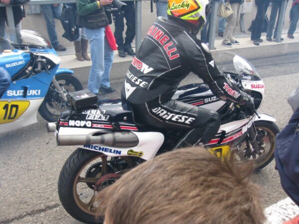 Marco Luccinelli Suzuki XR35 Mick Grant RGB500 TT winner