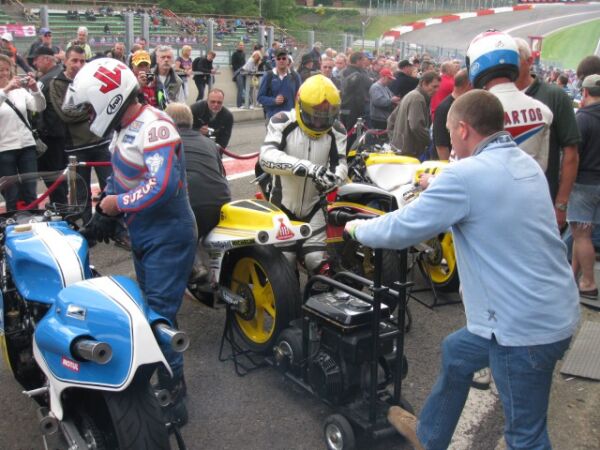 Mick Grant Phillipe Coulon ready for the Off