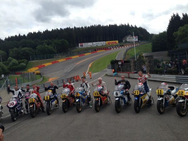 Spa fracochamps 2014 Steve Parrish, Mick Grant, Steve Plater, Teppi Lansavouri, Wil Hartog, Freddie Sheene, lee Johnson, Phillipe Coulon, Didier DeRadrigues