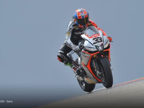 World Superbike Champion 2014 Sylvain Guitoli and Marco Melandri Aprilia RSV4