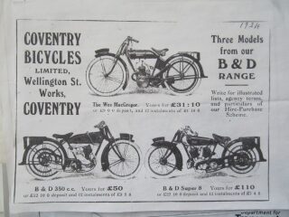 1924 B&D only One Made In Coventry with J.A.P 1000cc (photo 1 of 2)