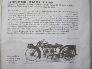1924 B&D only One Made In Coventry with J.A.P 1000cc (photo 2 of 2)